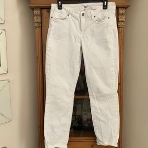 Paige Kylie Crop White Jeans